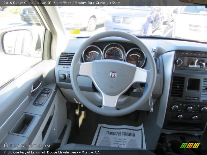 Stone White / Medium Slate Gray/Light Shale 2010 Dodge Grand Caravan SE