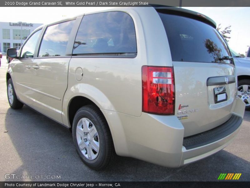 White Gold Pearl / Dark Slate Gray/Light Shale 2010 Dodge Grand Caravan SE