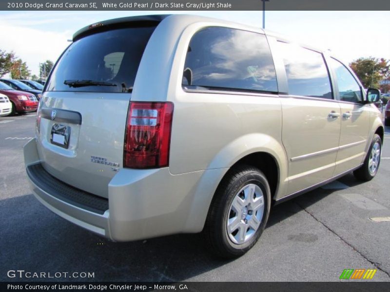 White Gold Pearl / Dark Slate Gray/Light Shale 2010 Dodge Grand Caravan SE