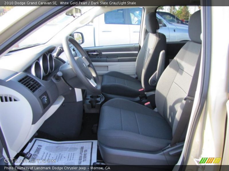 White Gold Pearl / Dark Slate Gray/Light Shale 2010 Dodge Grand Caravan SE