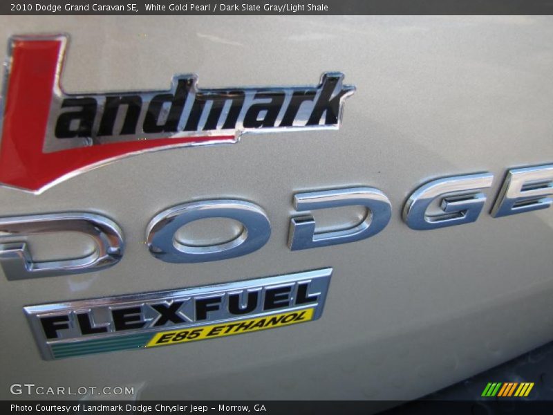 White Gold Pearl / Dark Slate Gray/Light Shale 2010 Dodge Grand Caravan SE