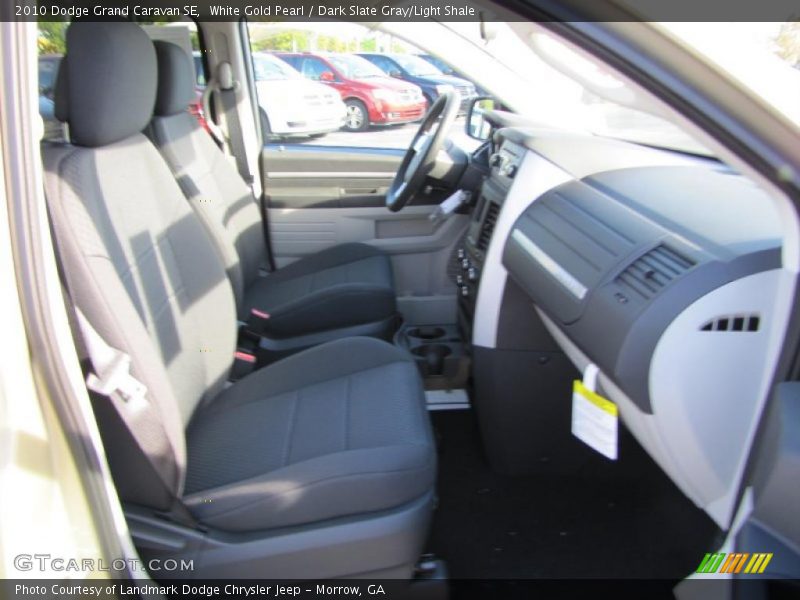White Gold Pearl / Dark Slate Gray/Light Shale 2010 Dodge Grand Caravan SE