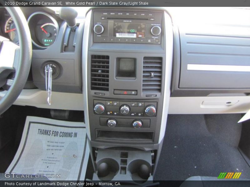 White Gold Pearl / Dark Slate Gray/Light Shale 2010 Dodge Grand Caravan SE