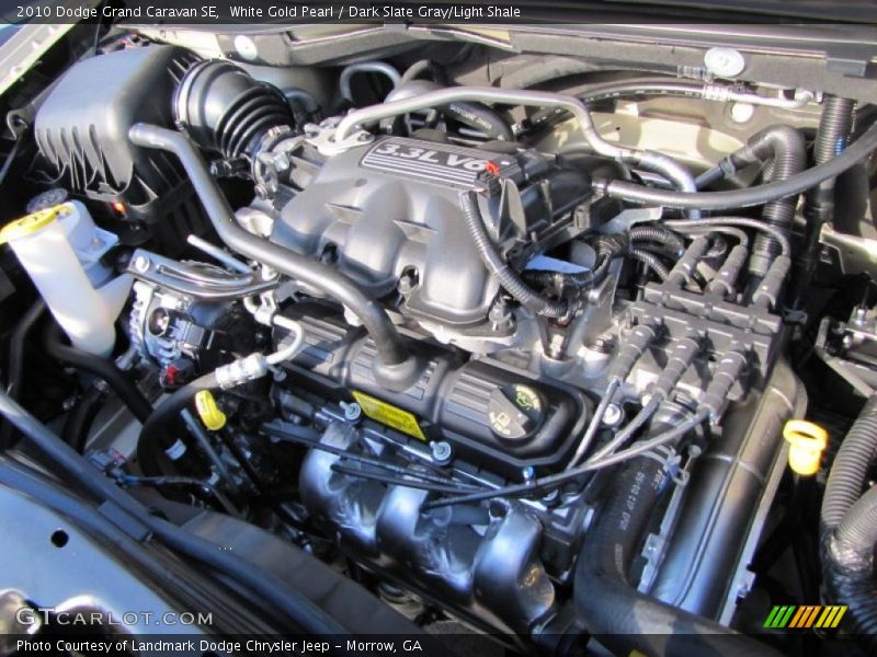 White Gold Pearl / Dark Slate Gray/Light Shale 2010 Dodge Grand Caravan SE