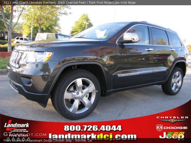 Dark Charcoal Pearl / Dark Frost Beige/Light Frost Beige 2011 Jeep Grand Cherokee Overland