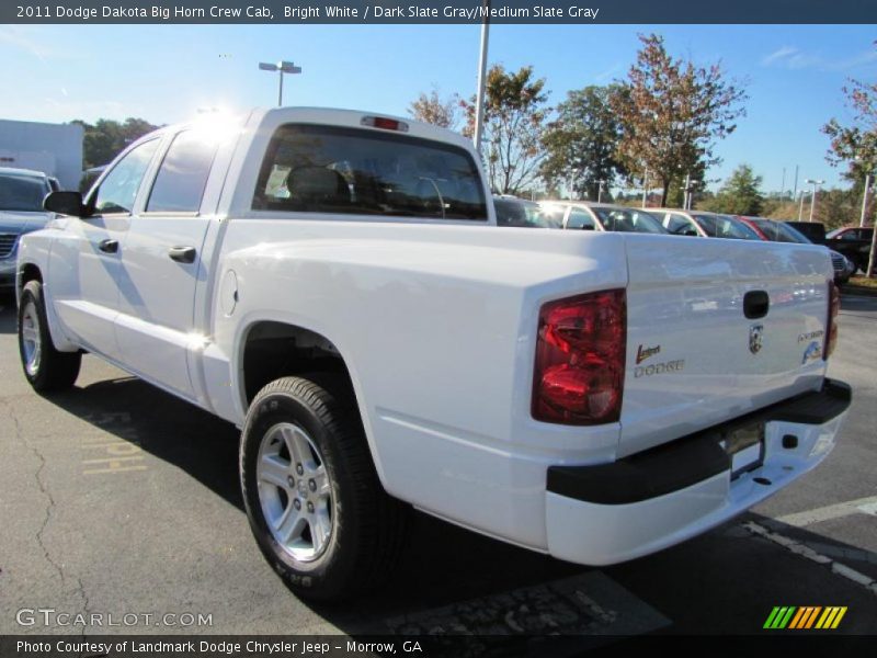 Bright White / Dark Slate Gray/Medium Slate Gray 2011 Dodge Dakota Big Horn Crew Cab
