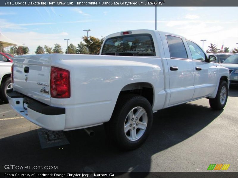 Bright White / Dark Slate Gray/Medium Slate Gray 2011 Dodge Dakota Big Horn Crew Cab