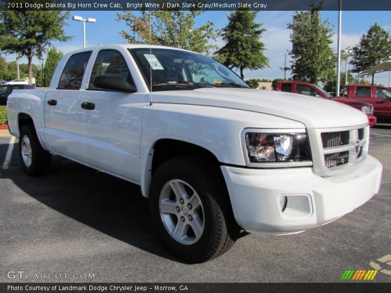 Bright White / Dark Slate Gray/Medium Slate Gray 2011 Dodge Dakota Big Horn Crew Cab