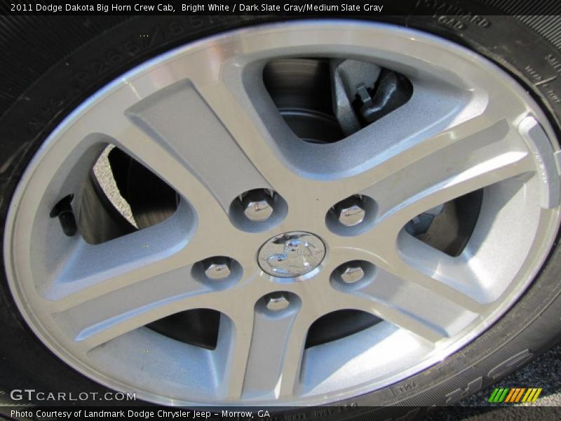 Bright White / Dark Slate Gray/Medium Slate Gray 2011 Dodge Dakota Big Horn Crew Cab