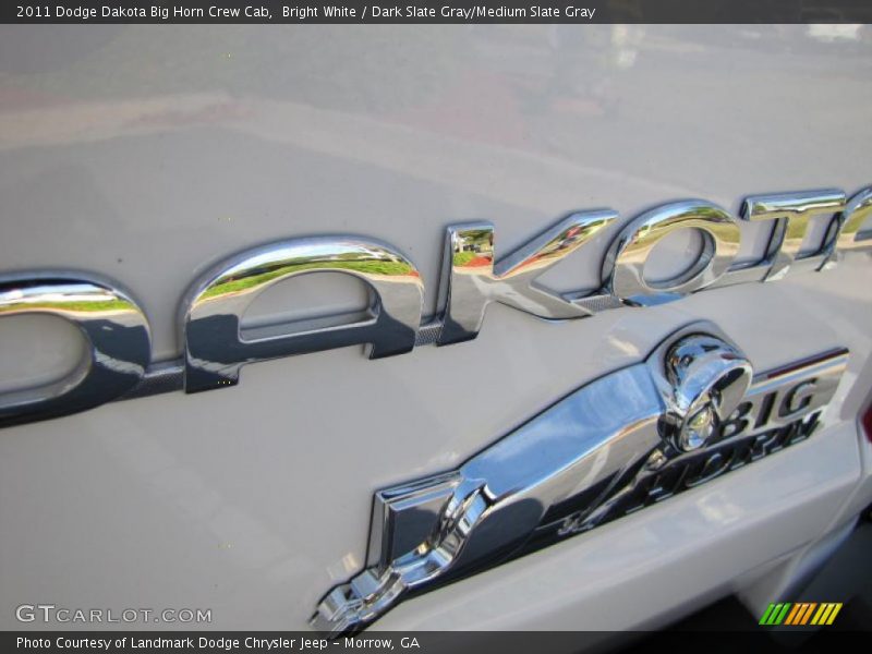 Bright White / Dark Slate Gray/Medium Slate Gray 2011 Dodge Dakota Big Horn Crew Cab