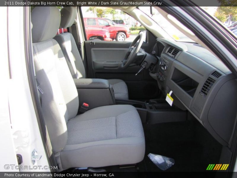 Bright White / Dark Slate Gray/Medium Slate Gray 2011 Dodge Dakota Big Horn Crew Cab