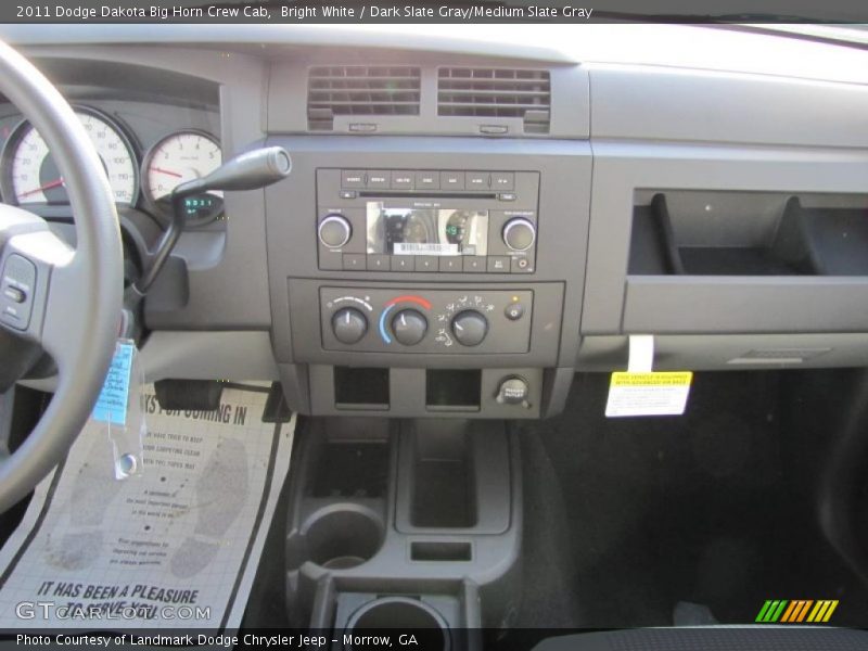 Bright White / Dark Slate Gray/Medium Slate Gray 2011 Dodge Dakota Big Horn Crew Cab
