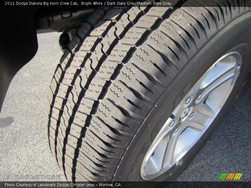 Bright White / Dark Slate Gray/Medium Slate Gray 2011 Dodge Dakota Big Horn Crew Cab