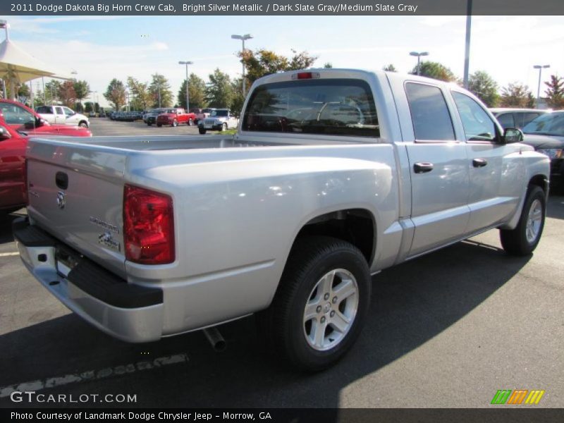 Bright Silver Metallic / Dark Slate Gray/Medium Slate Gray 2011 Dodge Dakota Big Horn Crew Cab