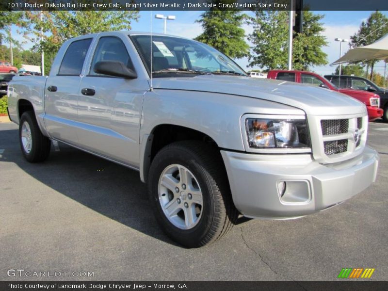 Bright Silver Metallic / Dark Slate Gray/Medium Slate Gray 2011 Dodge Dakota Big Horn Crew Cab