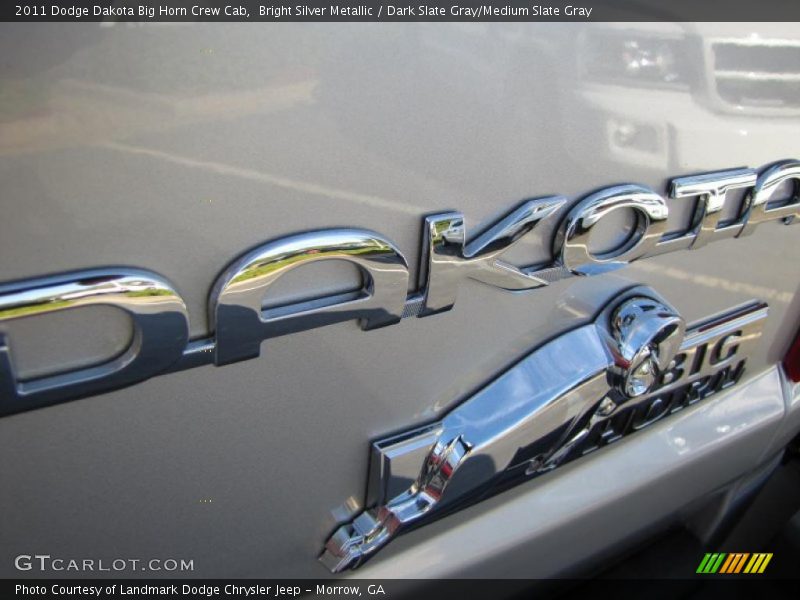 Bright Silver Metallic / Dark Slate Gray/Medium Slate Gray 2011 Dodge Dakota Big Horn Crew Cab
