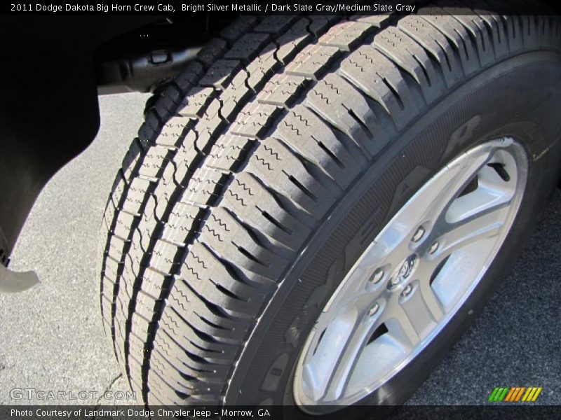 Bright Silver Metallic / Dark Slate Gray/Medium Slate Gray 2011 Dodge Dakota Big Horn Crew Cab