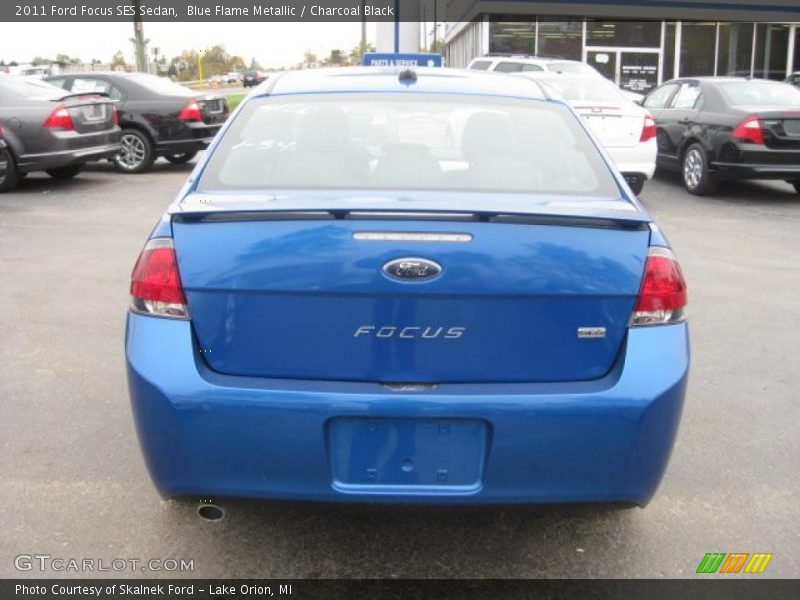 Blue Flame Metallic / Charcoal Black 2011 Ford Focus SES Sedan