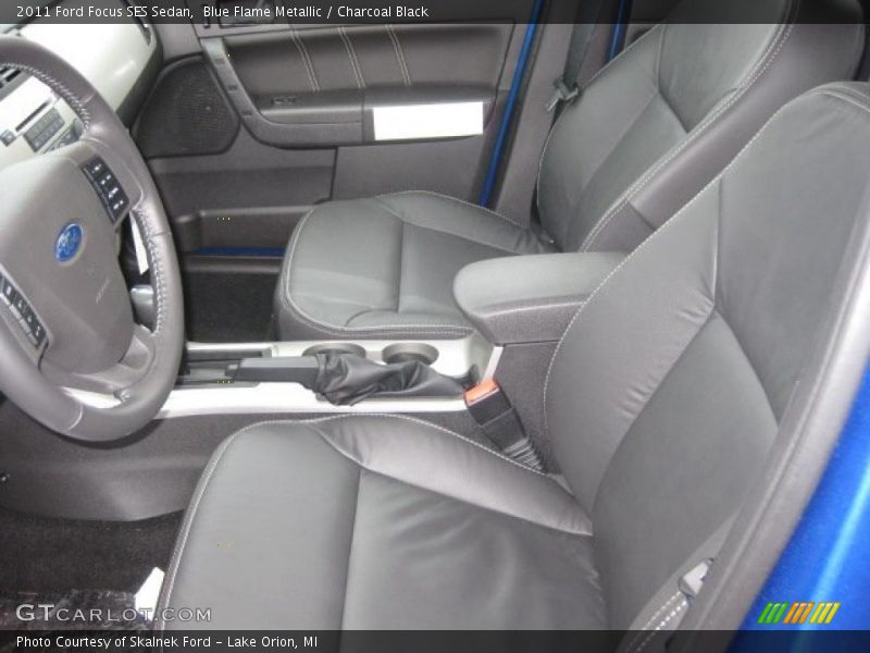 Blue Flame Metallic / Charcoal Black 2011 Ford Focus SES Sedan
