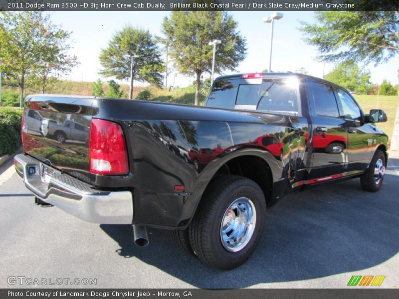 Brilliant Black Crystal Pearl / Dark Slate Gray/Medium Graystone 2011 Dodge Ram 3500 HD Big Horn Crew Cab Dually