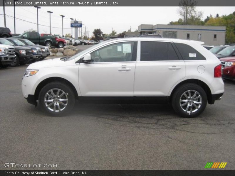 White Platinum Tri-Coat / Charcoal Black 2011 Ford Edge Limited