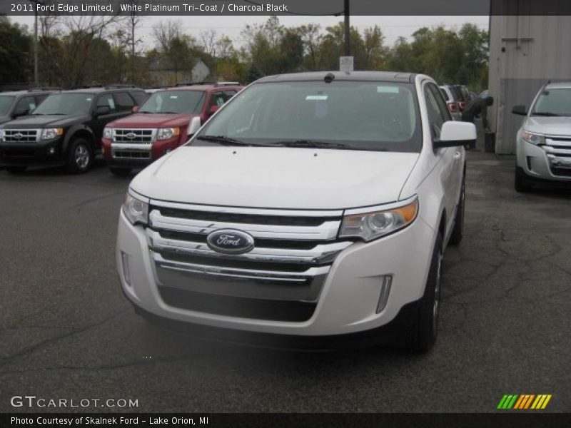 White Platinum Tri-Coat / Charcoal Black 2011 Ford Edge Limited