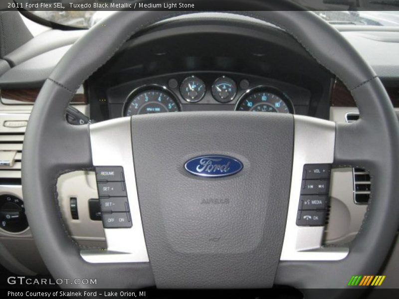 Tuxedo Black Metallic / Medium Light Stone 2011 Ford Flex SEL