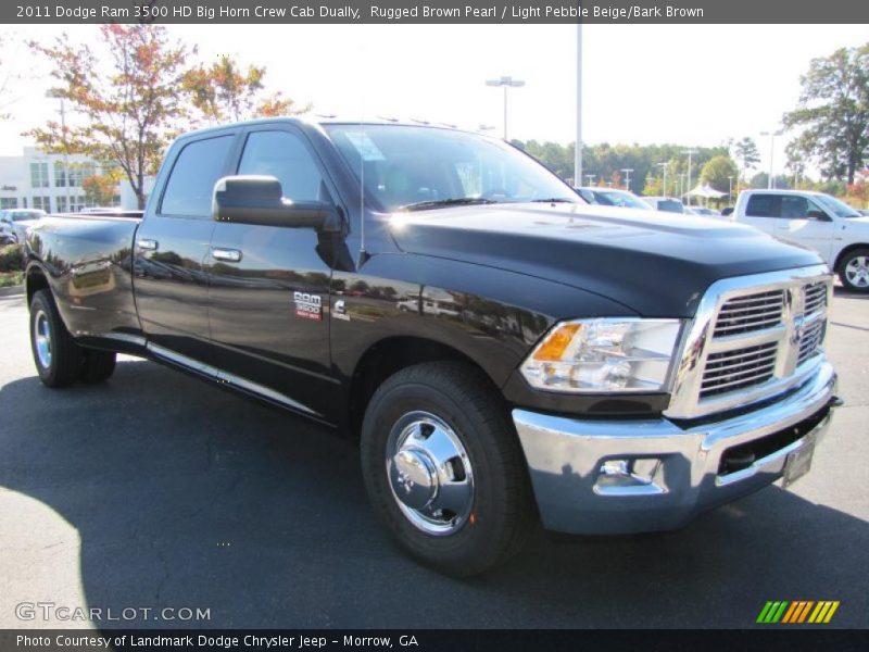Rugged Brown Pearl / Light Pebble Beige/Bark Brown 2011 Dodge Ram 3500 HD Big Horn Crew Cab Dually
