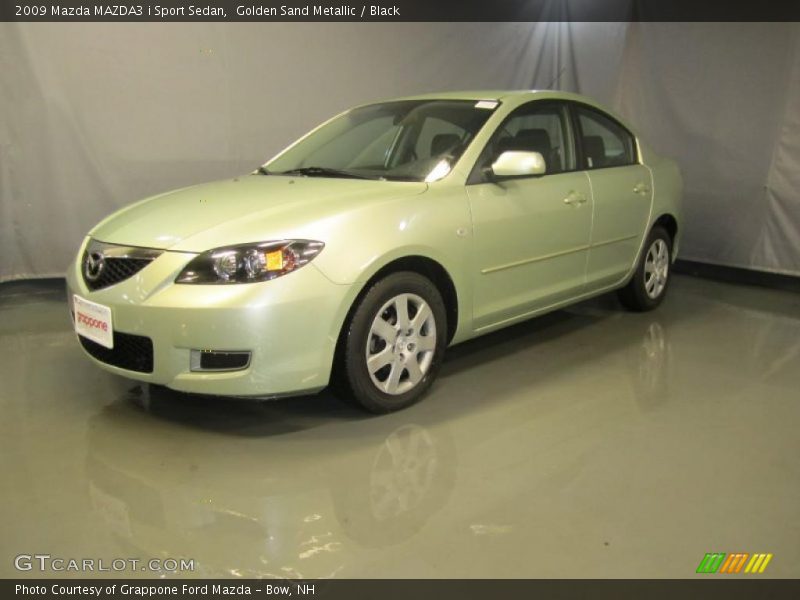 Golden Sand Metallic / Black 2009 Mazda MAZDA3 i Sport Sedan