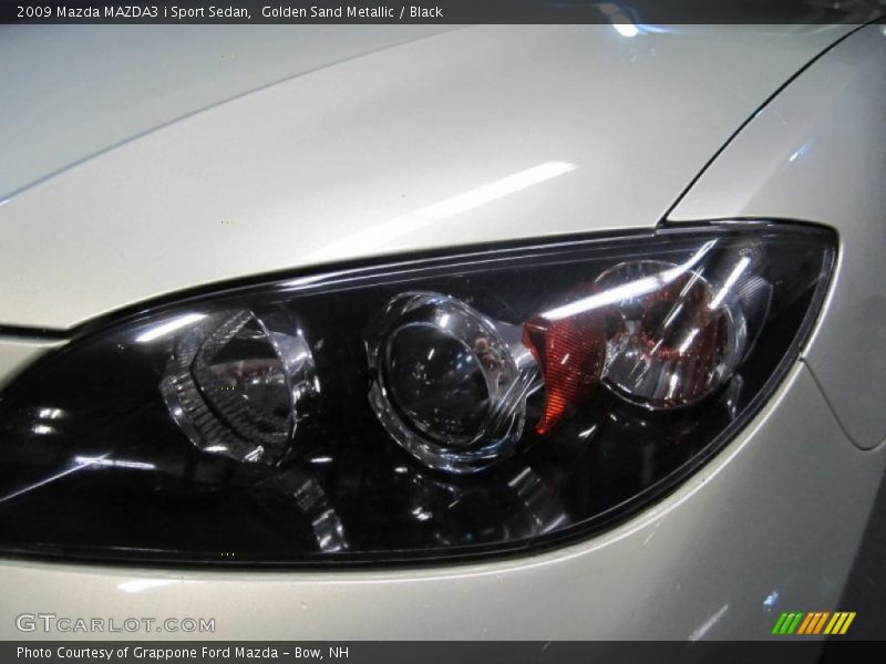 Golden Sand Metallic / Black 2009 Mazda MAZDA3 i Sport Sedan