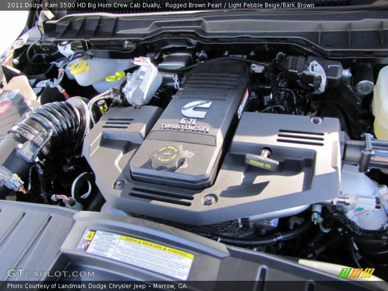  2011 Ram 3500 HD Big Horn Crew Cab Dually Engine - 6.7 Liter OHV 24-Valve Cummins Turbo-Diesel Inline 6 Cylinder