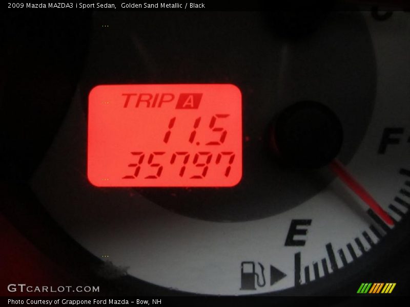 Golden Sand Metallic / Black 2009 Mazda MAZDA3 i Sport Sedan