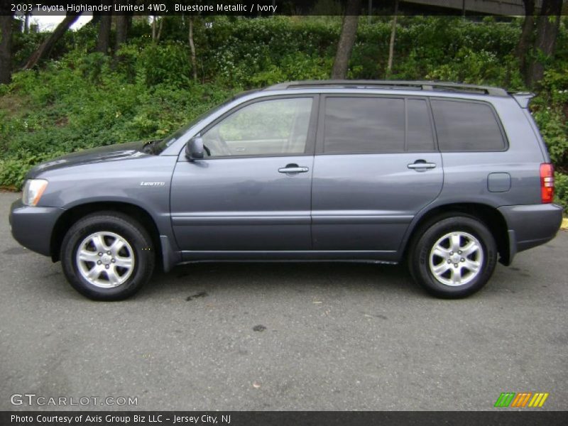 Bluestone Metallic / Ivory 2003 Toyota Highlander Limited 4WD