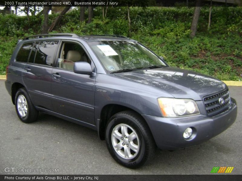 Bluestone Metallic / Ivory 2003 Toyota Highlander Limited 4WD