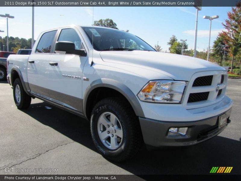 Bright White / Dark Slate Gray/Medium Graystone 2011 Dodge Ram 1500 SLT Outdoorsman Crew Cab 4x4