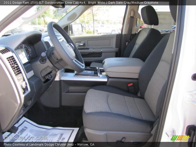  2011 Ram 1500 SLT Outdoorsman Crew Cab 4x4 Dark Slate Gray/Medium Graystone Interior