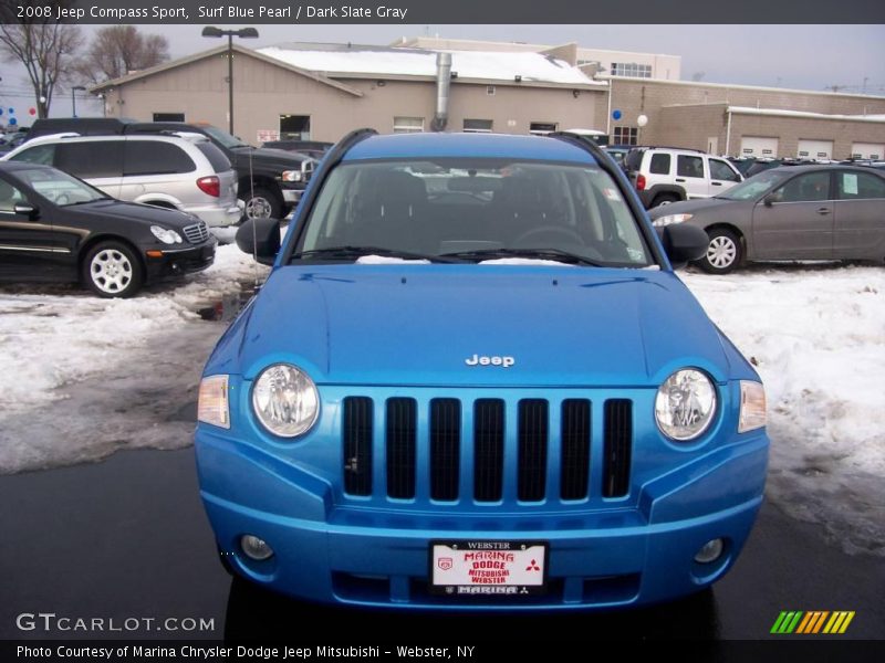 Surf Blue Pearl / Dark Slate Gray 2008 Jeep Compass Sport