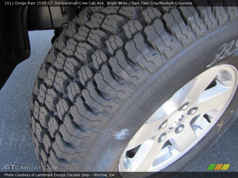 Bright White / Dark Slate Gray/Medium Graystone 2011 Dodge Ram 1500 SLT Outdoorsman Crew Cab 4x4