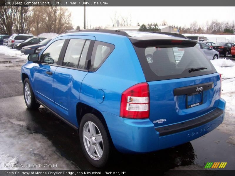 Surf Blue Pearl / Dark Slate Gray 2008 Jeep Compass Sport