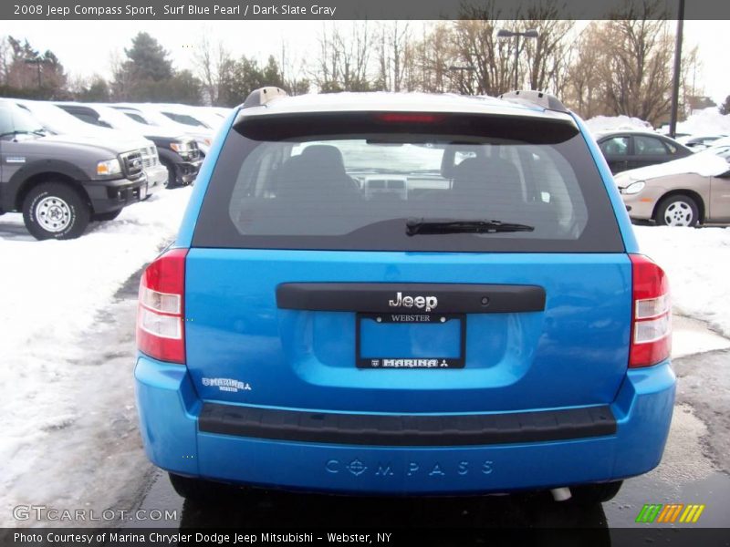 Surf Blue Pearl / Dark Slate Gray 2008 Jeep Compass Sport