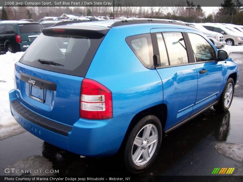 Surf Blue Pearl / Dark Slate Gray 2008 Jeep Compass Sport