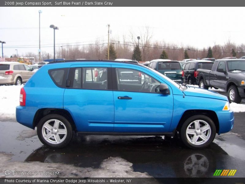 Surf Blue Pearl / Dark Slate Gray 2008 Jeep Compass Sport
