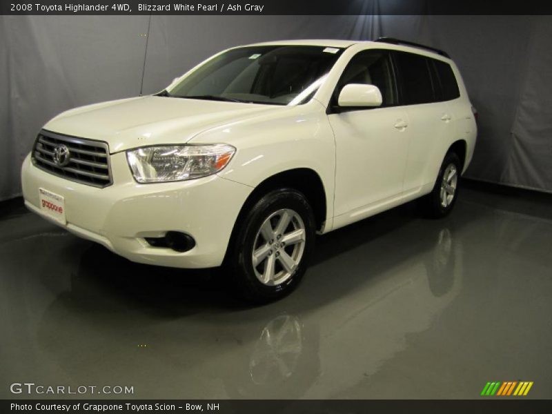 Blizzard White Pearl / Ash Gray 2008 Toyota Highlander 4WD