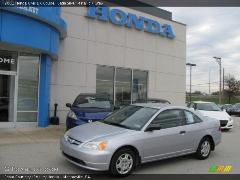 Satin Silver Metallic / Gray 2001 Honda Civic DX Coupe