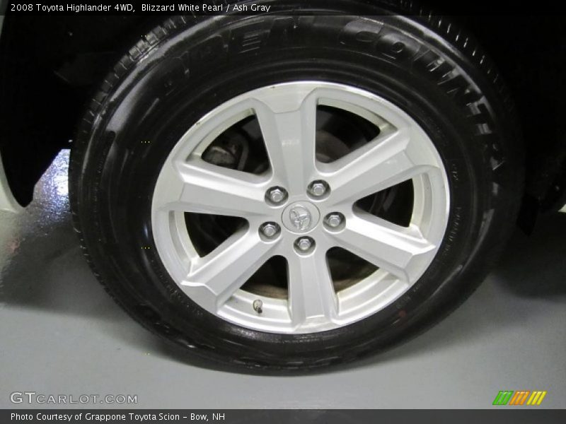 Blizzard White Pearl / Ash Gray 2008 Toyota Highlander 4WD