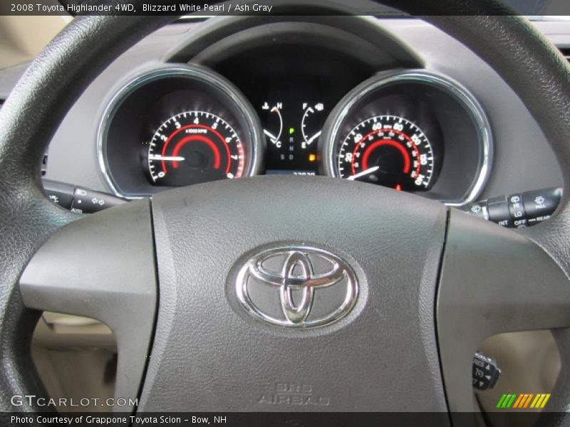 Blizzard White Pearl / Ash Gray 2008 Toyota Highlander 4WD