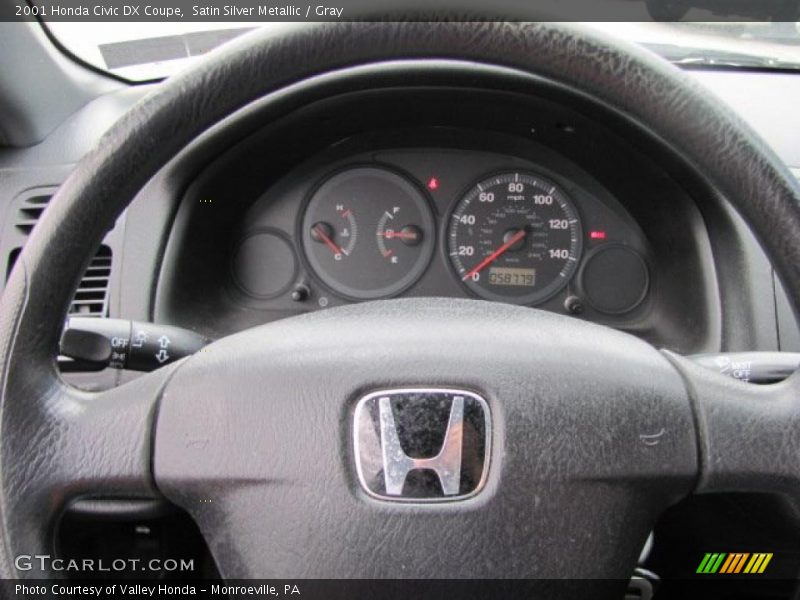 Satin Silver Metallic / Gray 2001 Honda Civic DX Coupe