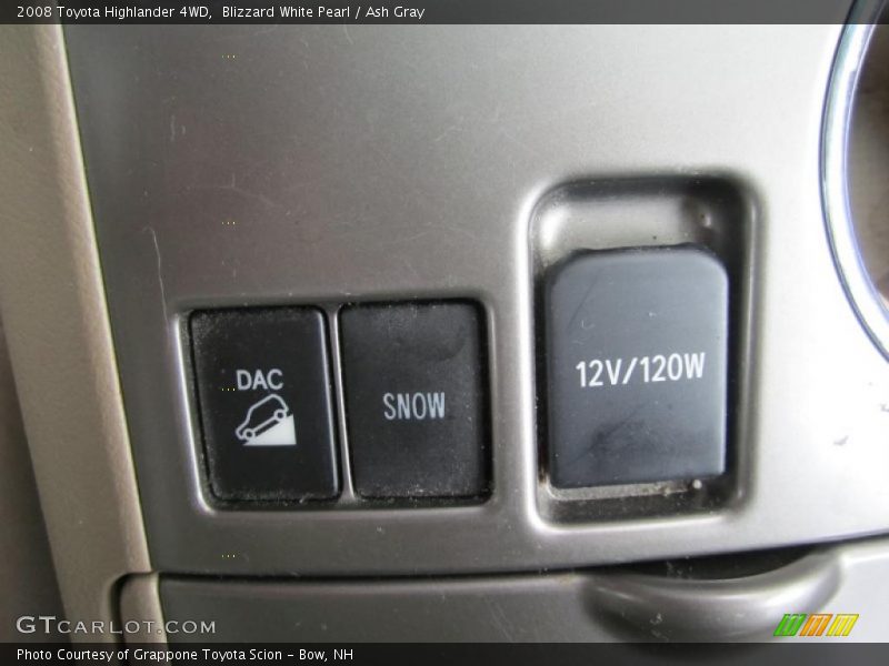 Blizzard White Pearl / Ash Gray 2008 Toyota Highlander 4WD