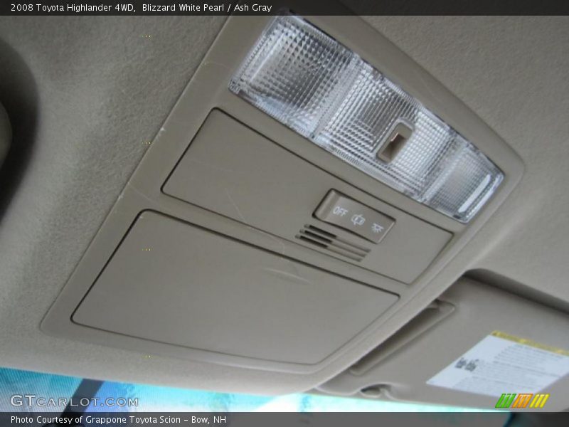 Blizzard White Pearl / Ash Gray 2008 Toyota Highlander 4WD