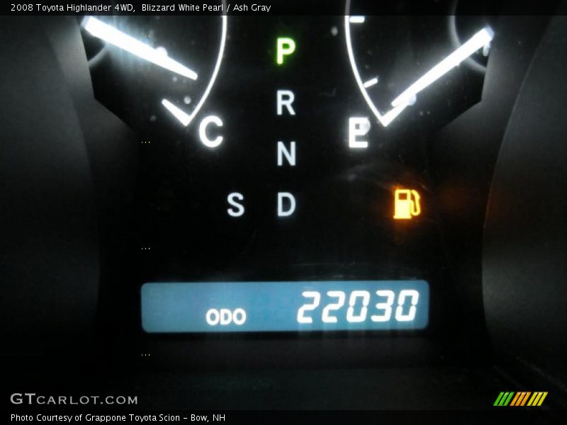 Blizzard White Pearl / Ash Gray 2008 Toyota Highlander 4WD